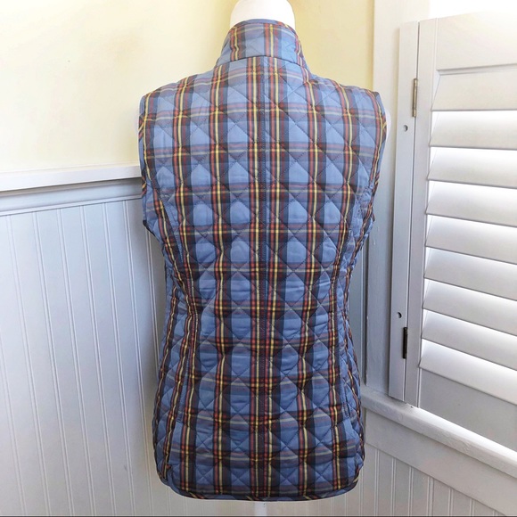 Orvis Sunderland Blue Plaid Full-Zip Vest Size XS - Picture 4 of 8